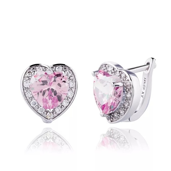 KJANSY Jewelry - LAST ONE!! 5⭐️FAVE Pink Topaz Heart Earrings